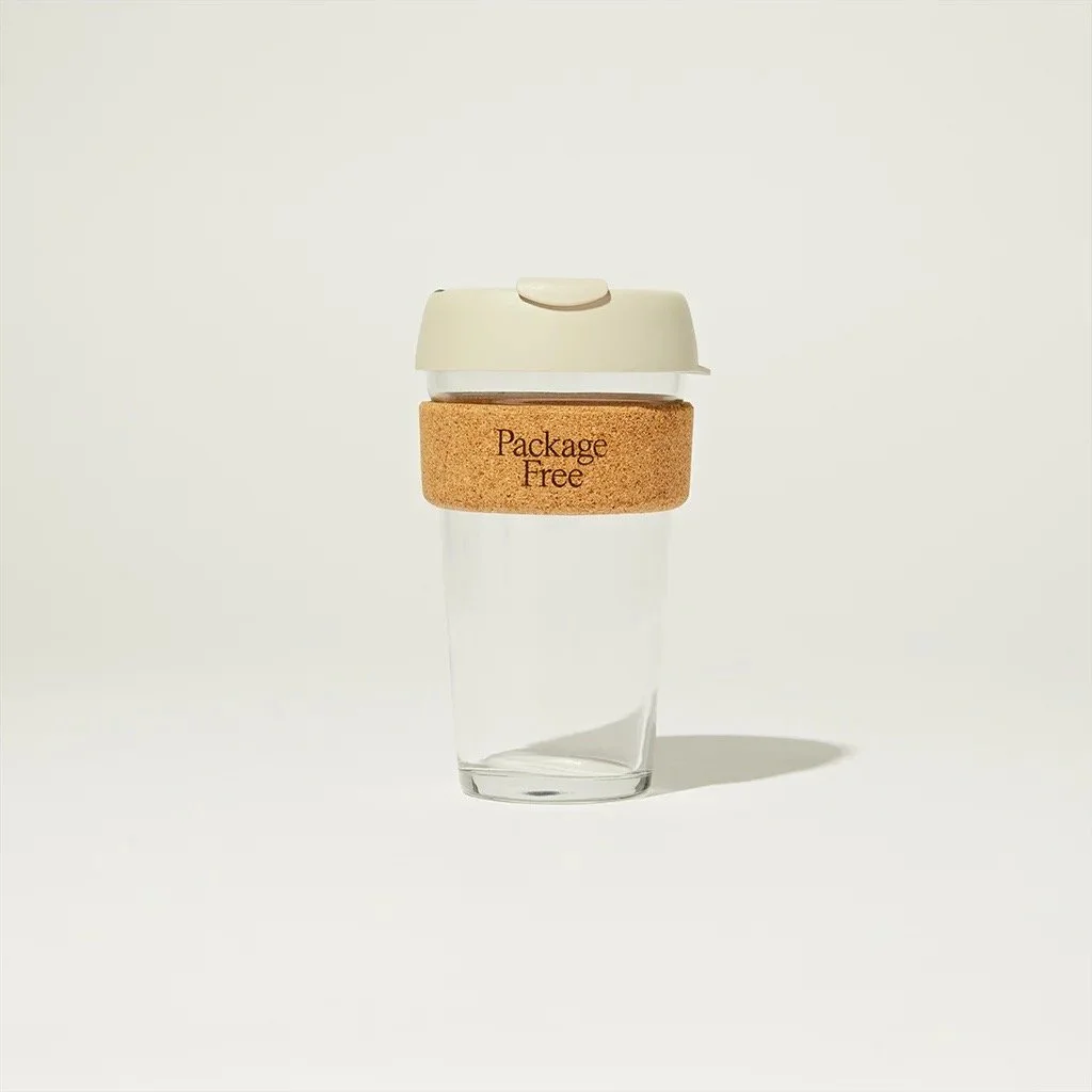 Package Free Glass & Cork Coffee Cup (Copy)