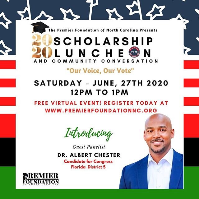 Joining the Virtual Couch this year for our 2020 Community Conversation is Dr. Albert Chester. @albertchester4congress is A @famu_1887 graduate of the @famupharmacy_1951; he decided to step from behind the counter in to help &ldquo;fill a void in the