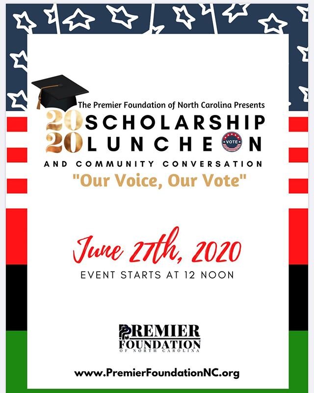Be sure to download your official copy of the PFNC 2020 Scholarship Luncheon and Community Conversation from our website! Link in the Bio! See you tomorrow at Noon! 💙