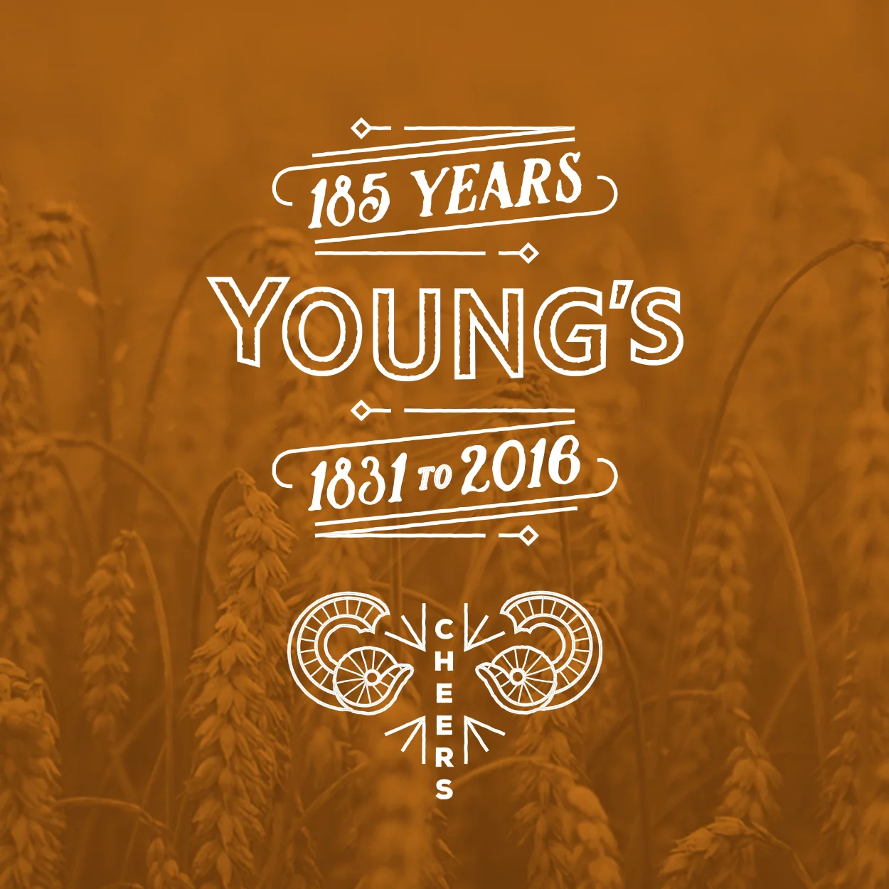 Young’s Day commemorative logo overlaid on hops image