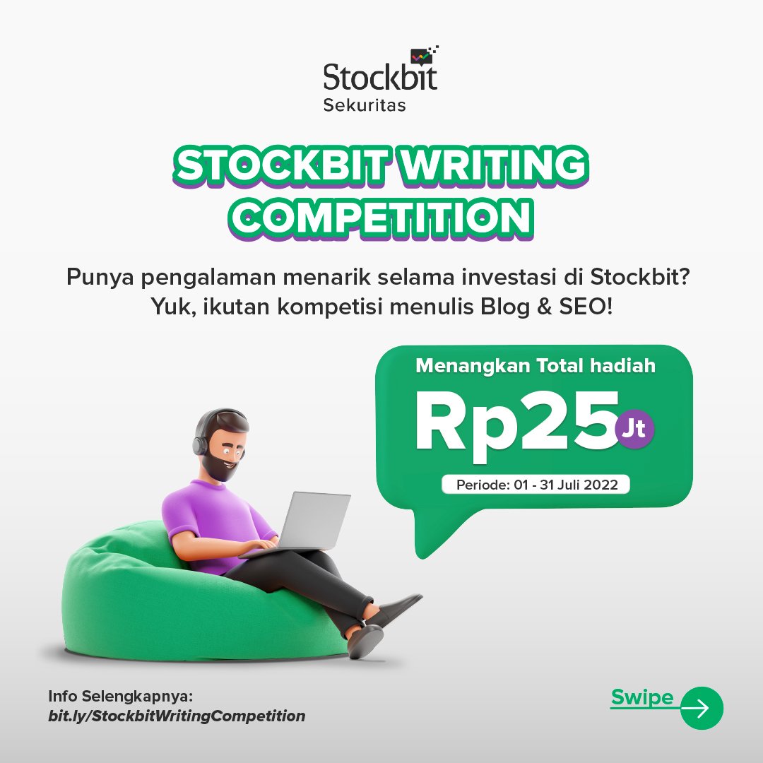Stockbit Writing Competition 2022: Menangkan Total Hadiah Rp 25 Juta