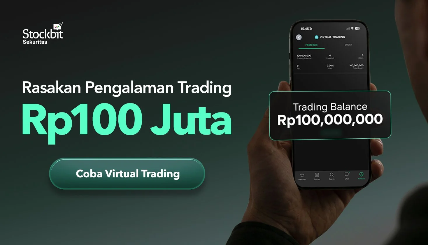 Demo Trading Saham Gratis Modal Virtual Rp 100 Juta di Stockbit