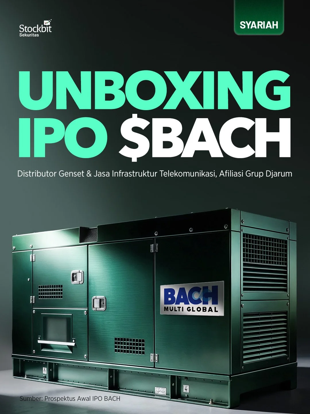 Unboxing IPO $BACH: Distributor Genset &amp; Jasa Infrastruktur Telekomunikasi, Afiliasi Grup Djarum