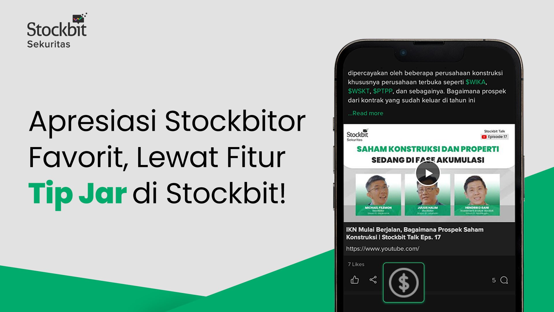 Apresiasi Stockbitor Favorit Lewat Fitur Tip Jar di Stockbit — Stockbit