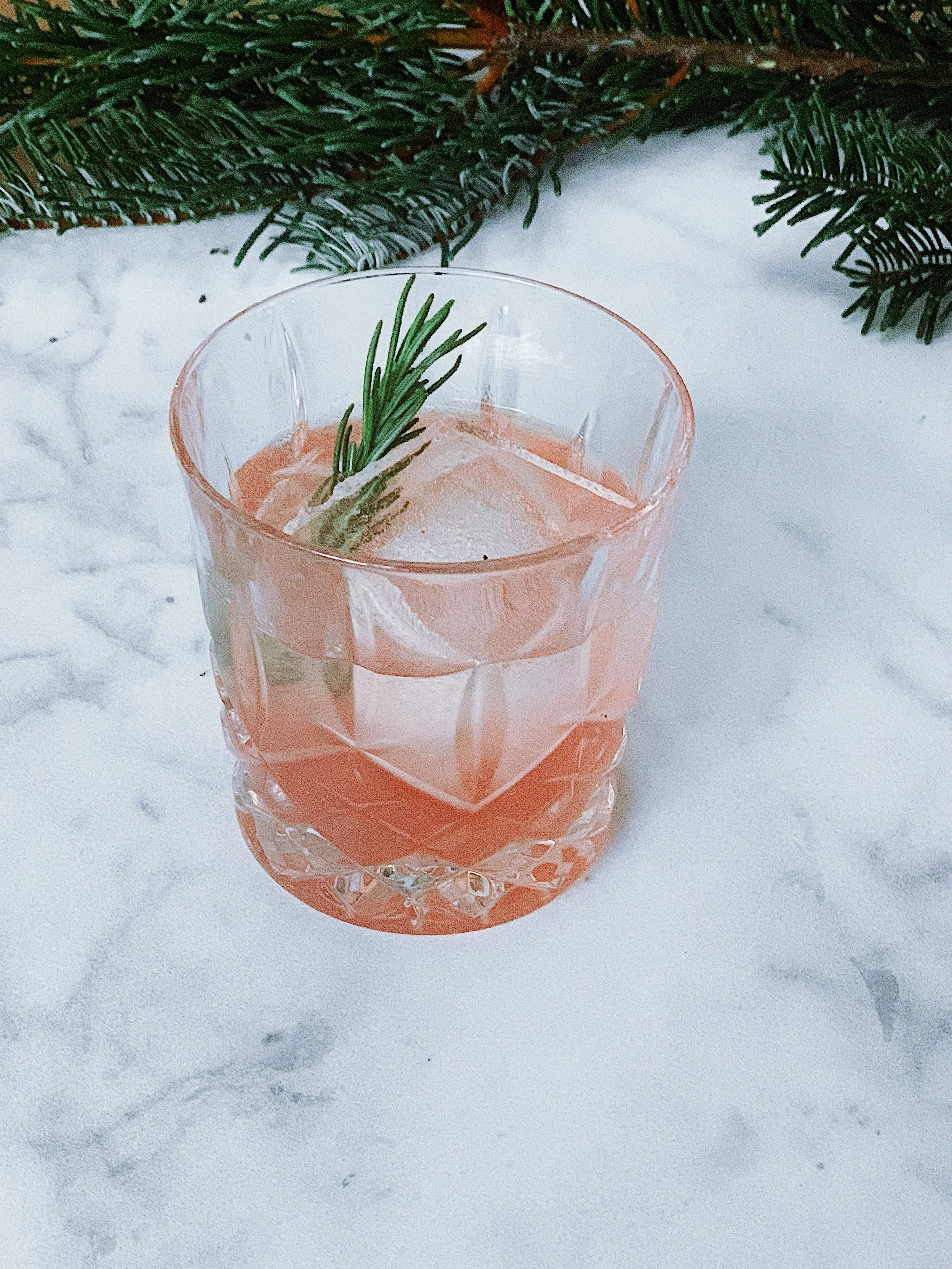 Blueberry Rosemary Old Fashioned Mocktail