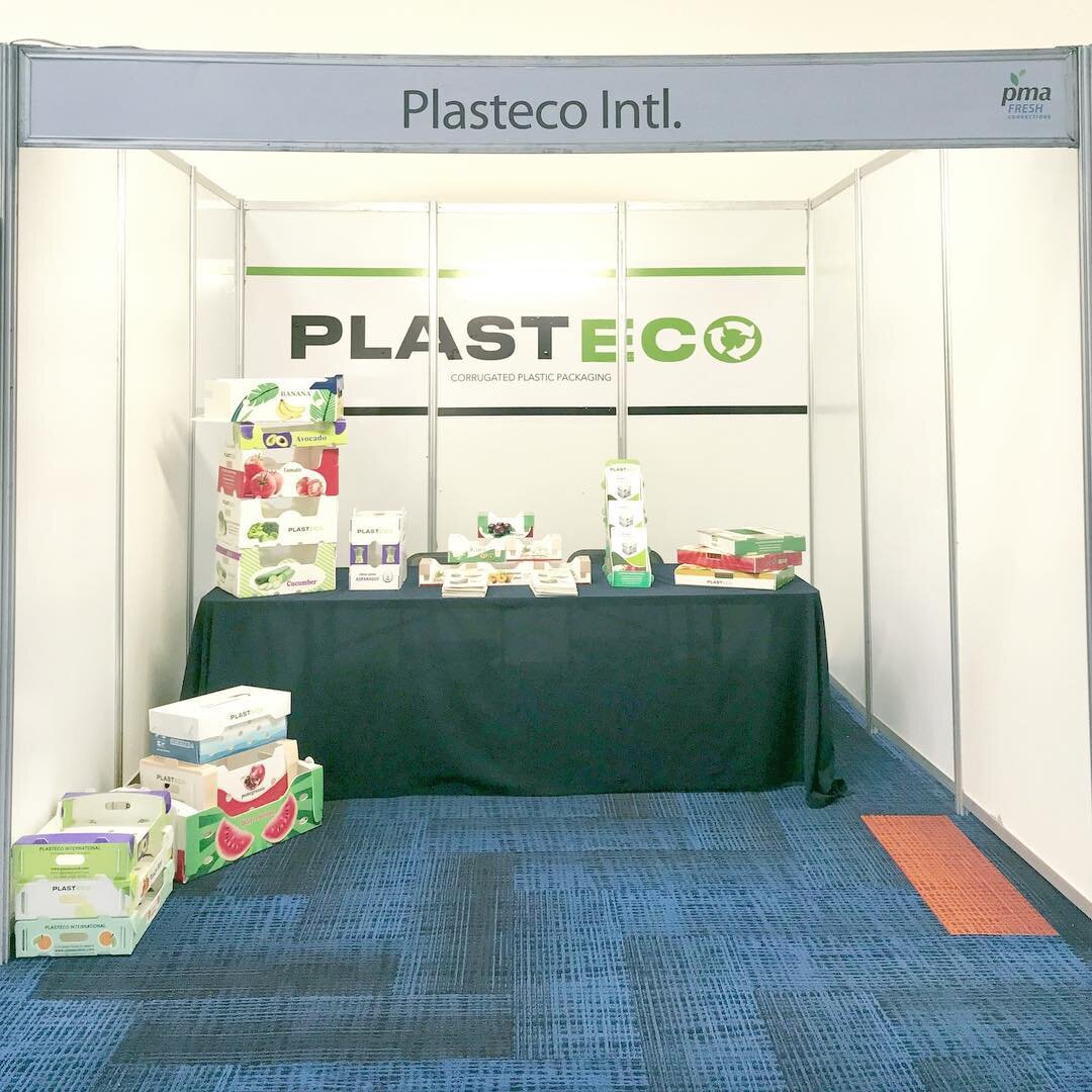 PMA 2018 event in Le&oacute;n, Mexico 🇲🇽.
Plasteco International booth showcasing produce packaging. #plastecointl