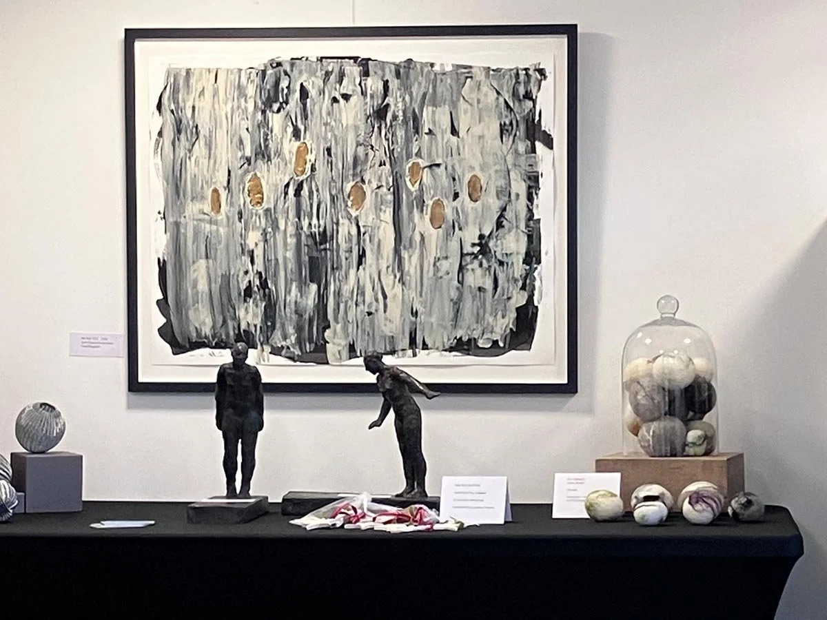 Carol Wagstaff, 'We Stand Alone',  acrylic and gold pigment on paper, framed (£700),  Figurative Sculptures by Manny Woodard