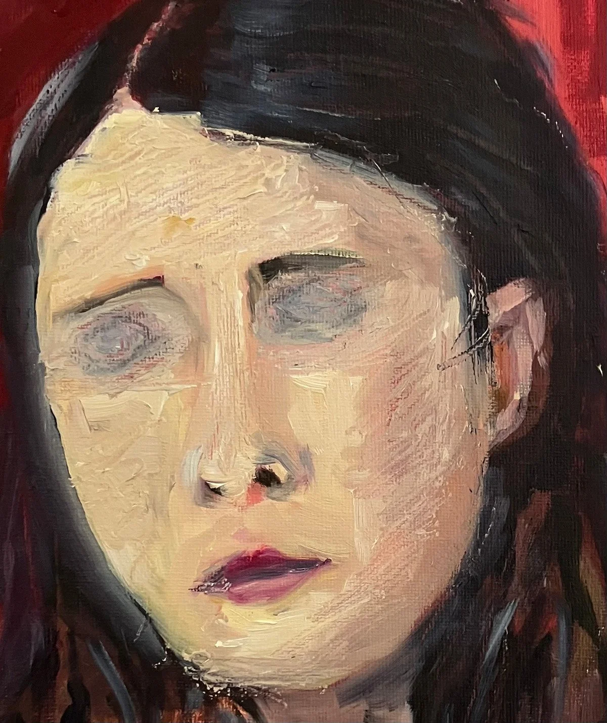 'The Irish Girl' - Oil on canvas - 30 x 35cm - £125