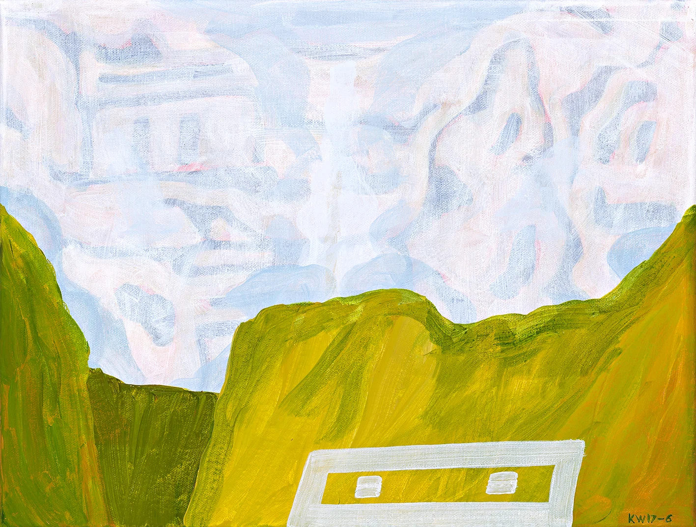 Tales of Two Houses 6 , 2017 acrylic on canvas 30.5 x 40.6 cm