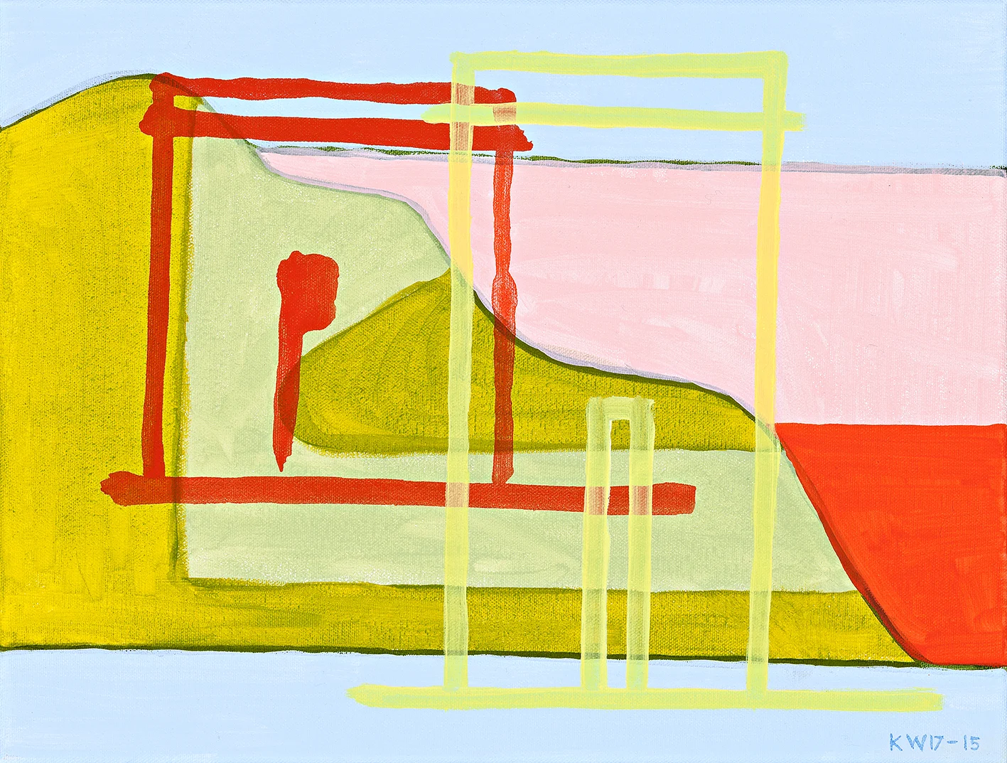 Tales of Two Houses 15 , 2017 acrylic on canvas 30.5 x 40.6 cm