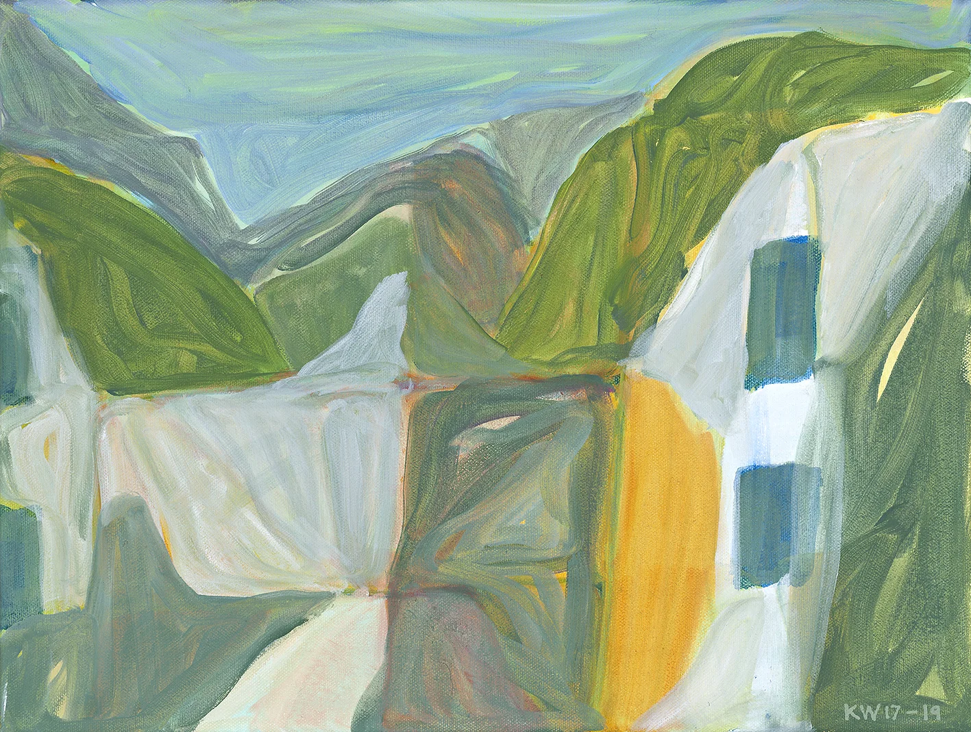 Tales of Two Houses 19 , 2017 acrylic on canvas 30.5 x 40.6 cm