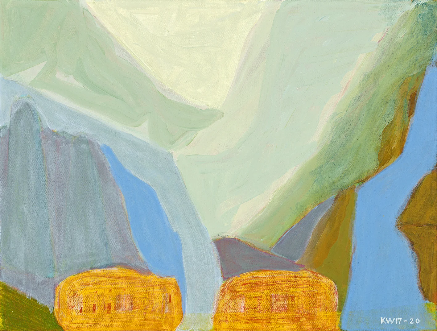 Tales of Two Houses 20 , 2017 acrylic on canvas 30.5 x 40.6 cm