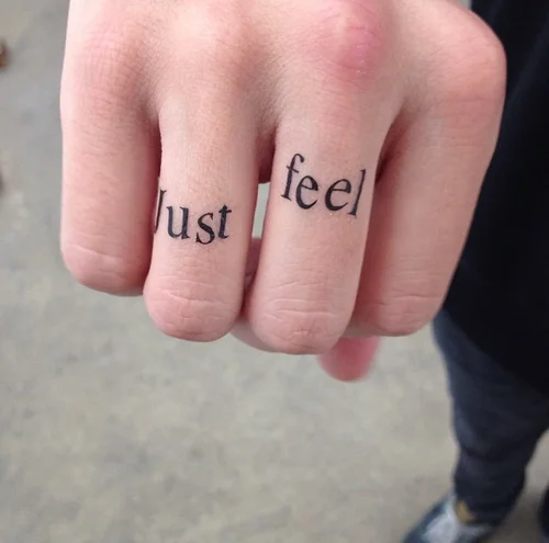 Just feel , 2014, removeable tattoo.