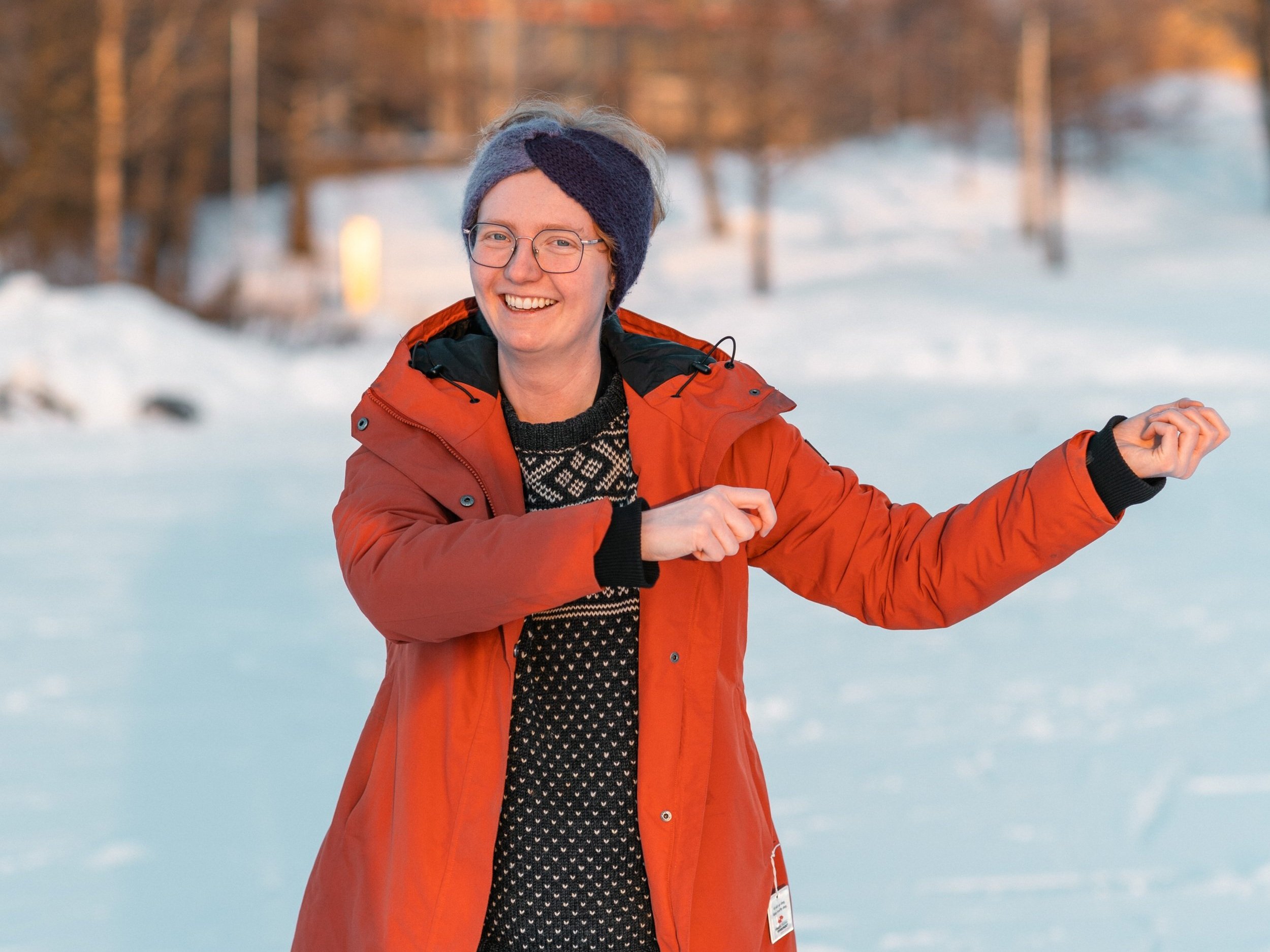 Two apple juices with Ragnhild