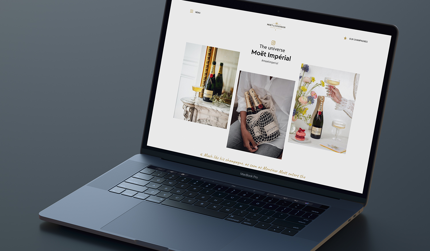 London Fashion Week: Website Design and Promotion on Desktop