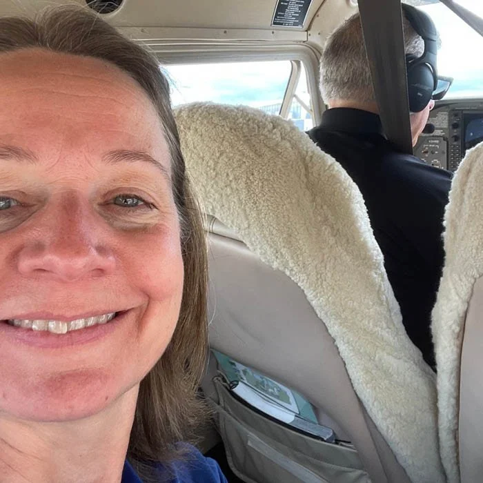 Steve from SocialFlight testing the IO-370 of Continental above the Mobile Bay