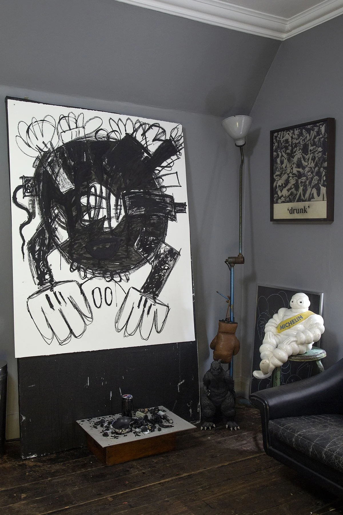 James-Lee Duffy, Artist Studio, The Fight, 2020