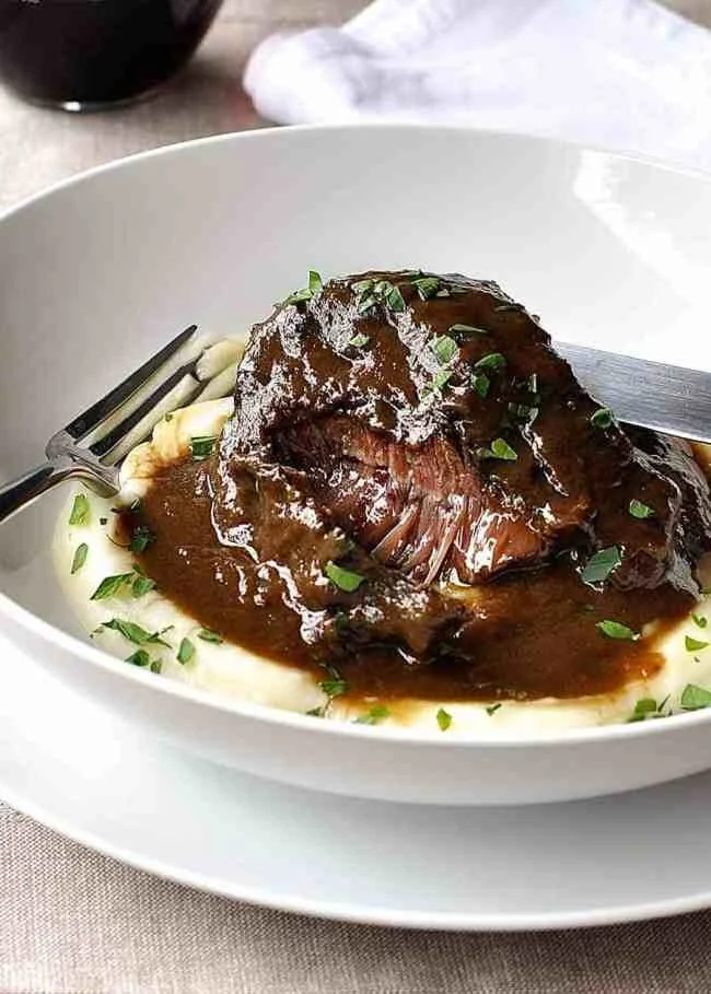 Beef Cheeks with Red Wine &amp; Mash