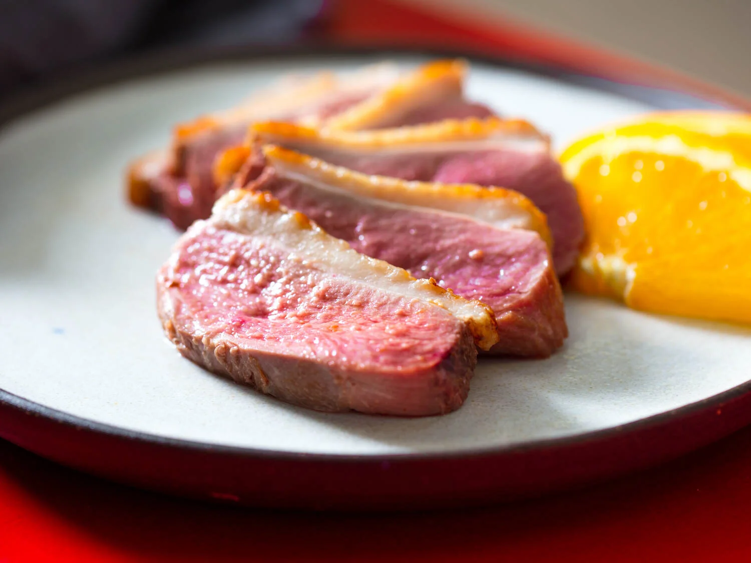 Pan-seared duck breast