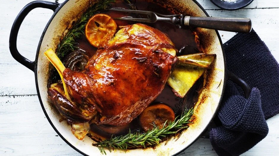 Tunisian slow-cooked lamb with rosemary