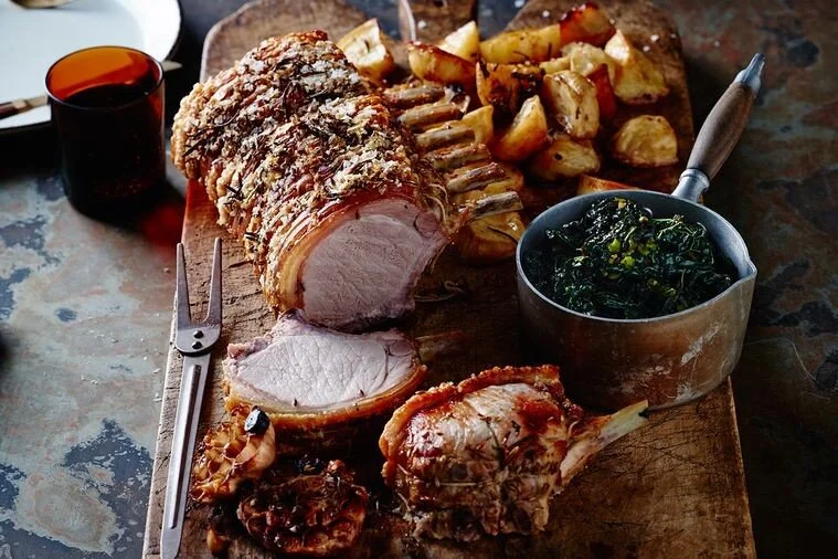 Florentine-style roast pork rack