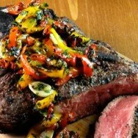 CAPE GRIM T-BONE STEAKS WITH ROASTED PEPPER JAM