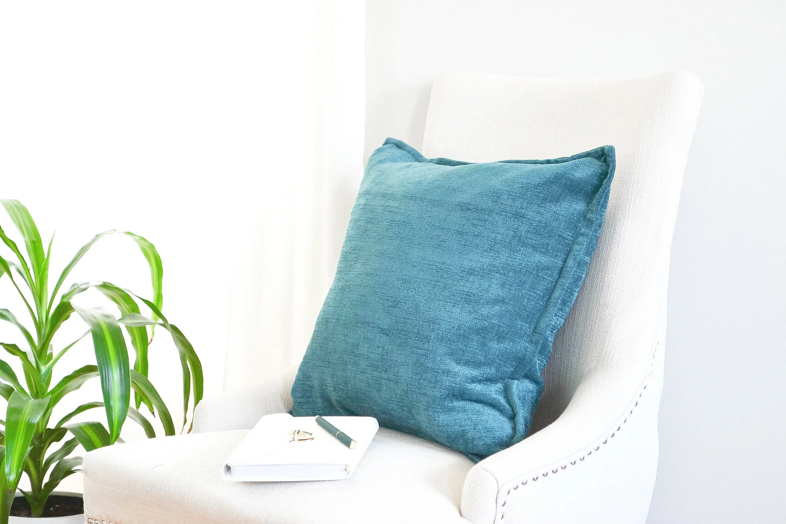 Feel into the texture of the cushion. How does it make you feel? Write it down