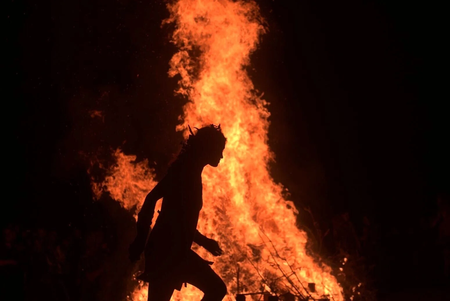 Beltane Fire Festival takes place in Calton Hill, Edinburgh every year. This photo is taken from Beltane Fire Society’s official facebook