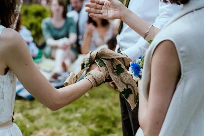 Handfasting ceremonies is sometimes seen as an alternative to traditional weddings - it’s all about celebrating love and union. Photo taken from Keli Tomlin Ceremonies