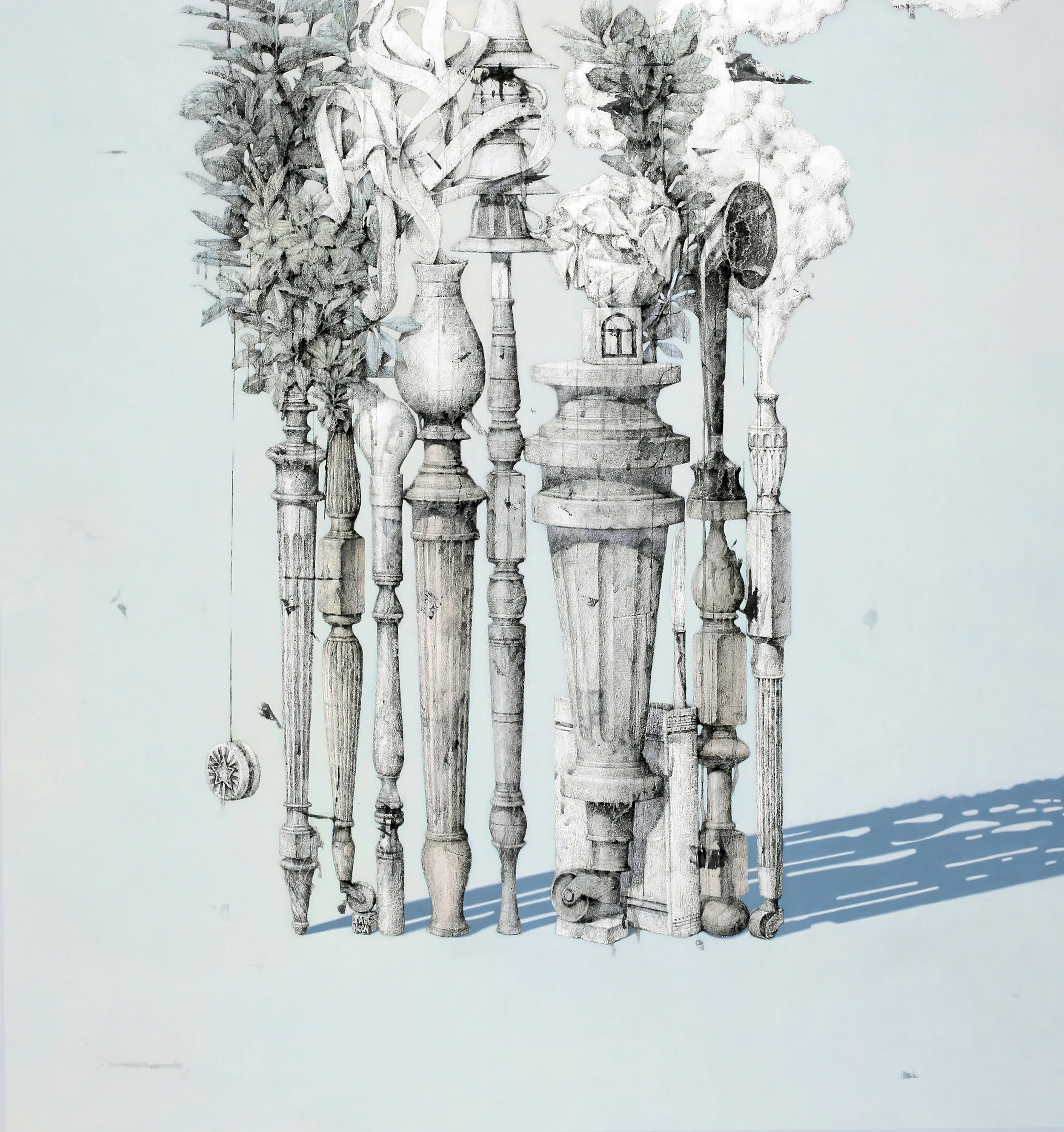 Home, Sweet Home / 즐거운 나의 집 Fresco Technique, 137x126cm, 2017