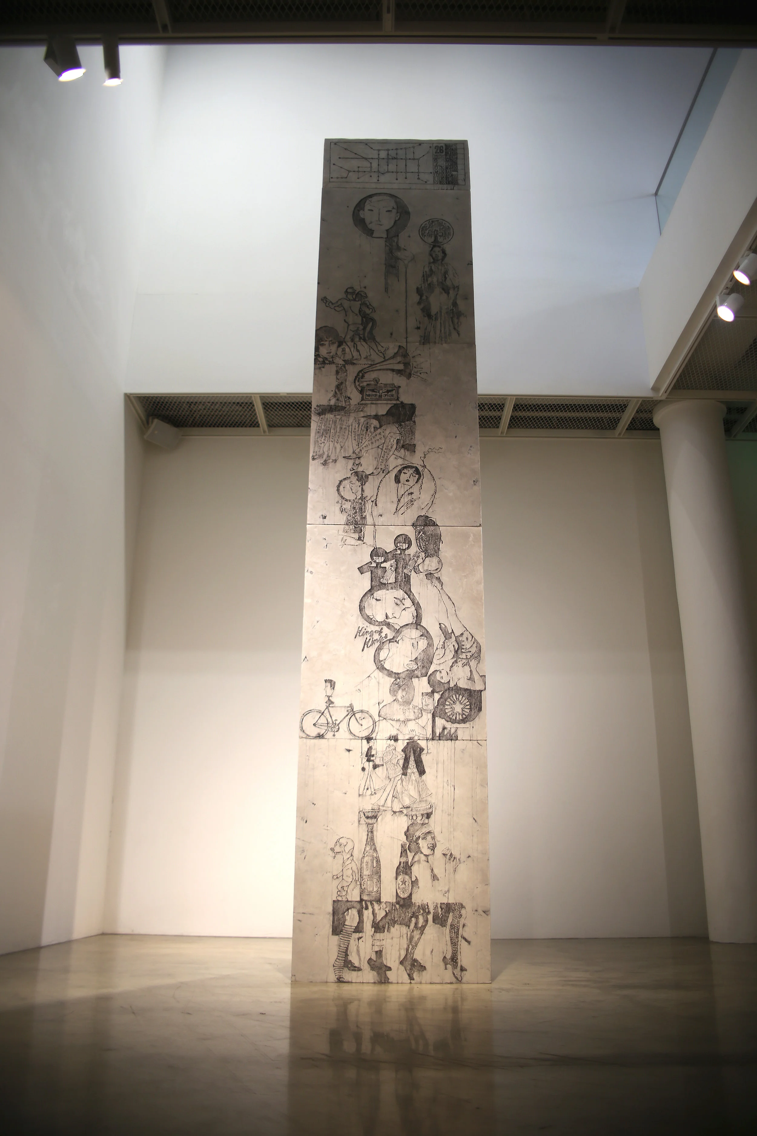 For a fight on the greenfield / 초원의 결투를 위해 Mixed media, 90x90x460cm, 2017