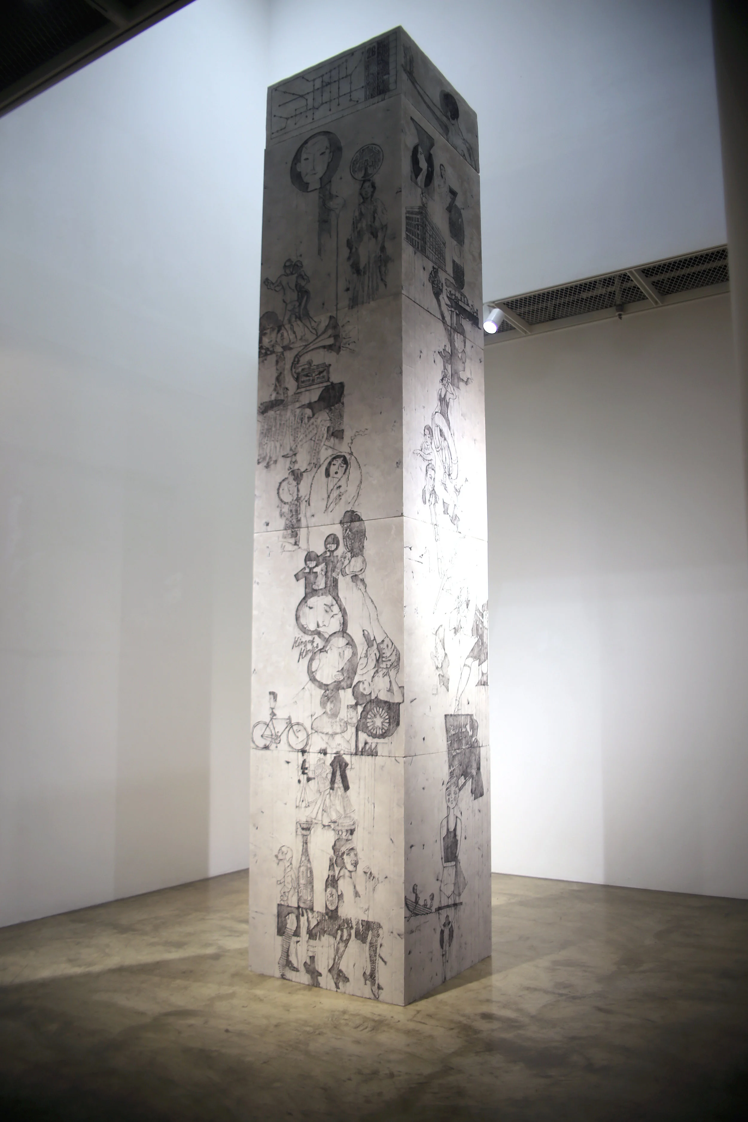 For a fight on the greenfield / 초원의 결투를 위해 Mixed media, 90x90x460cm, 2017