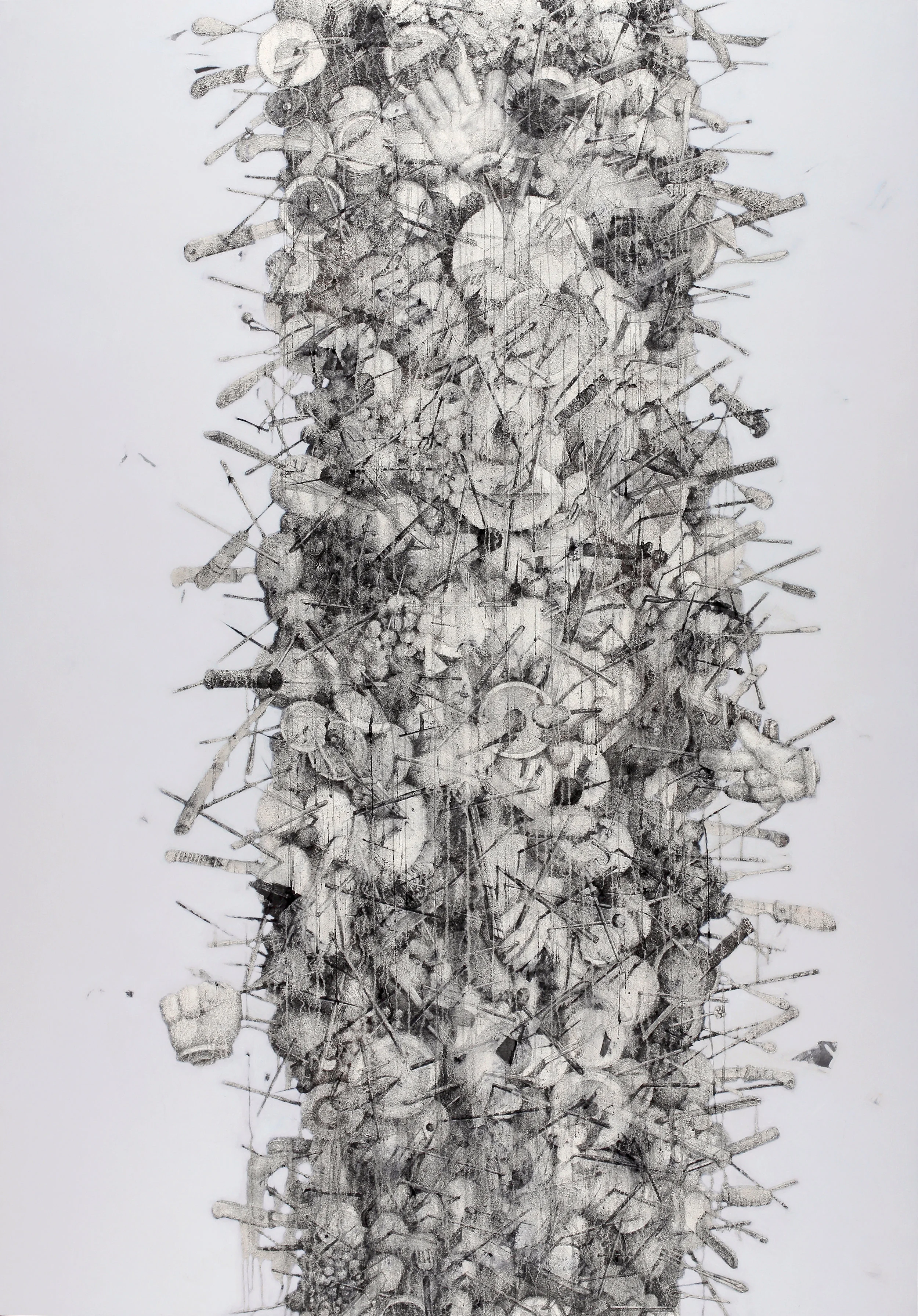 Cactus / 선인장 Fresco Technique, 197x137cm, 2018