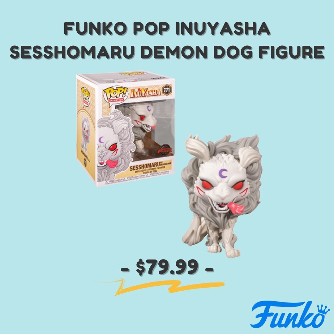 Only at GameStop! Expand your Inuyasha vinyl figure collection with Pop! Animation: Inuyasha Sesshomaru as Demon Dog (6-inch)! The vinyl figure is approximately 6-inches tall. Check it out! Link in our bio.&nbsp;#ArchiesToys&nbsp;🎲🧩♟️