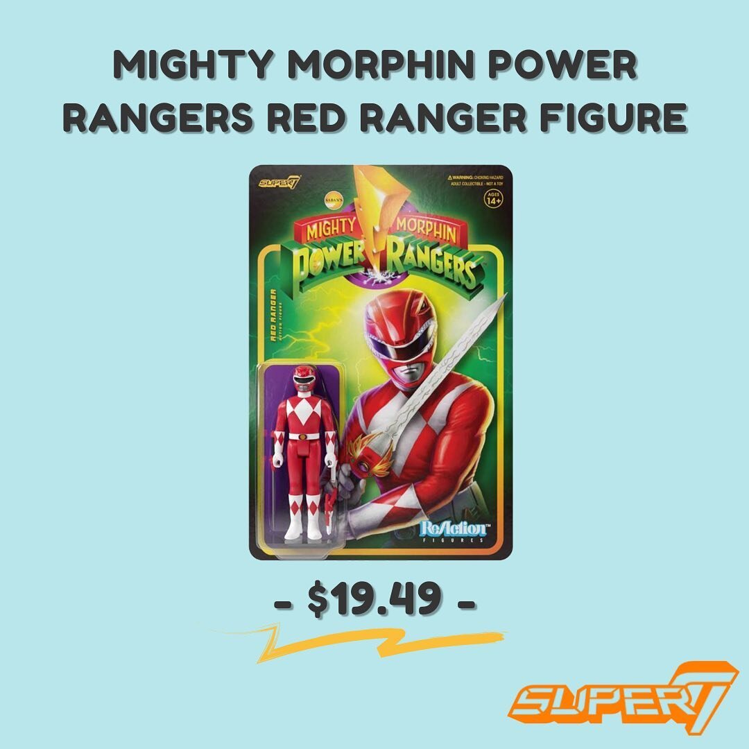 Leader of the Mighty Morphin Power Rangers and pilot of the Tyrannosaurus Rex Dinozord, it&rsquo;s the Red Ranger! This 3.75&rdquo; articulated ReAction figure comes complete with Power Sword and two Blade Blasters accessories. No better place to sta