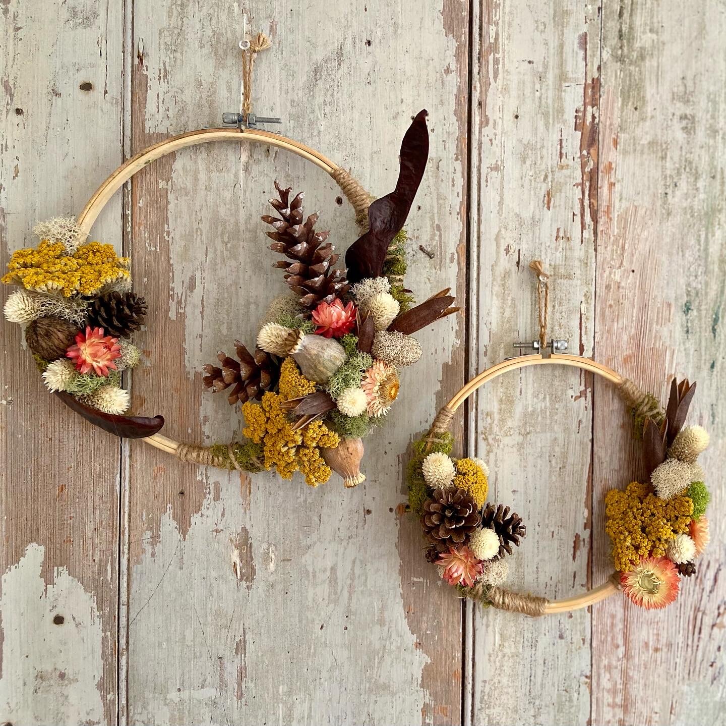 Autumn Embroidery Hoop Wreath