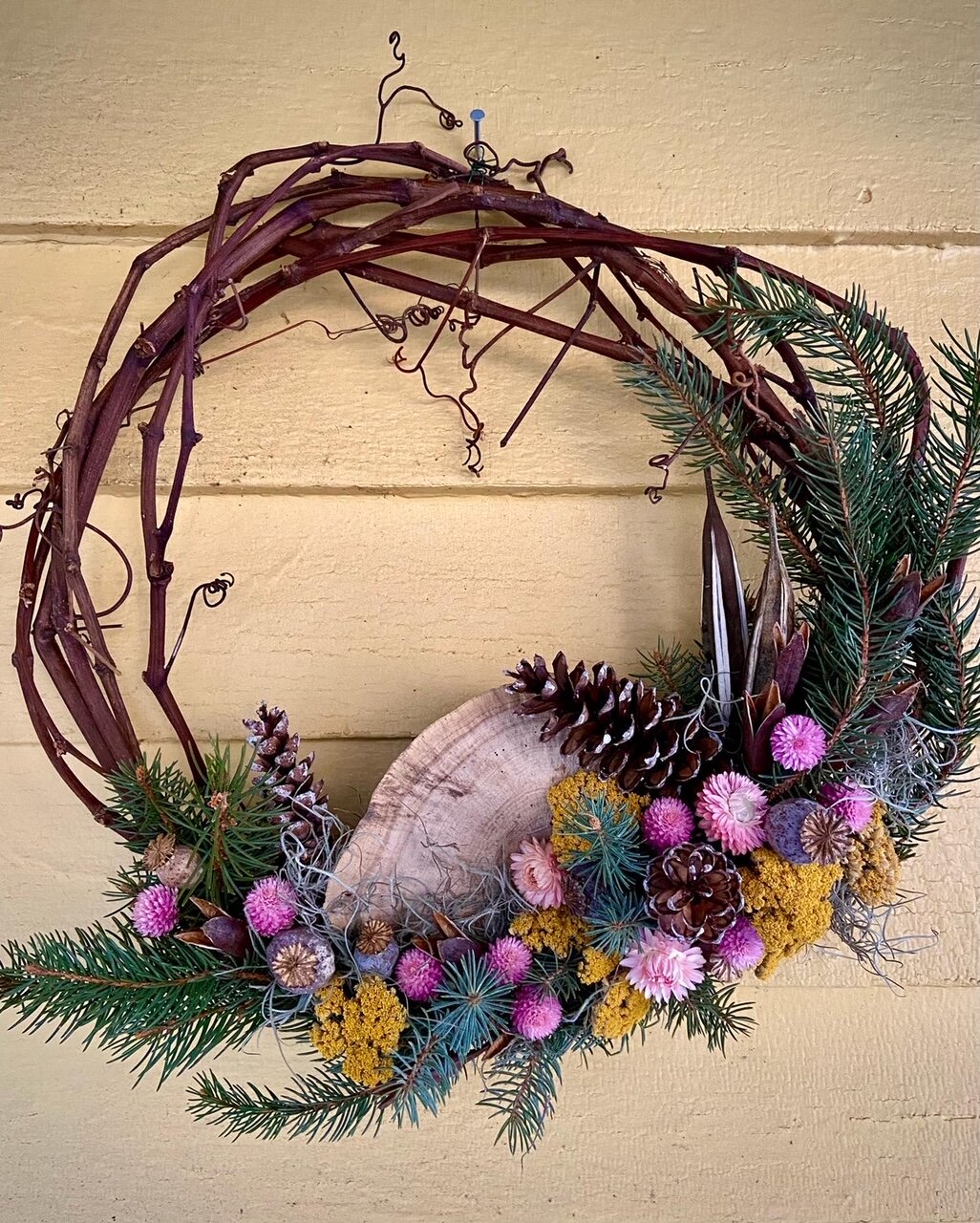 Early Spring Handcrafted Grapevine Wreath