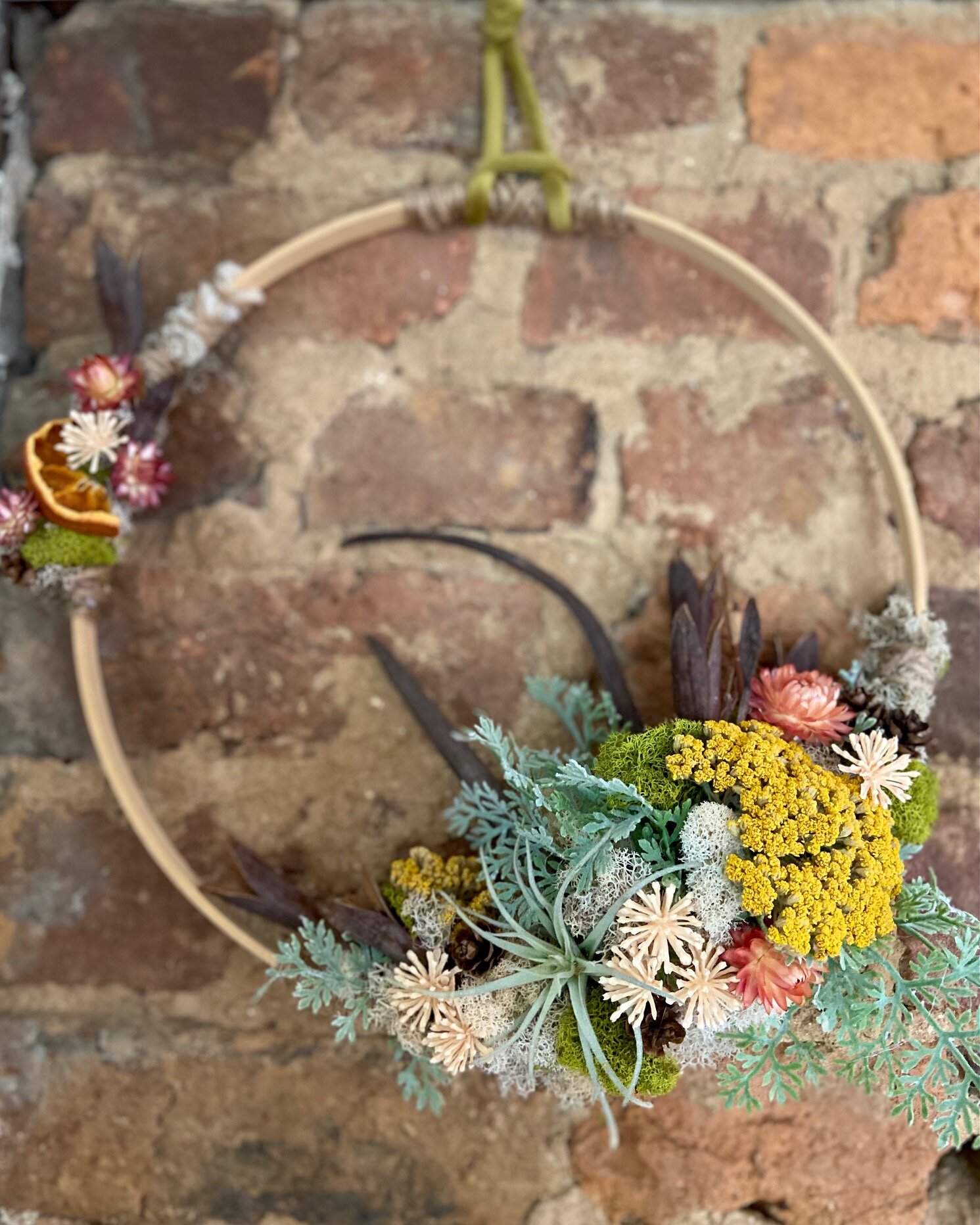 Spring Embroidery Hoop Wreath