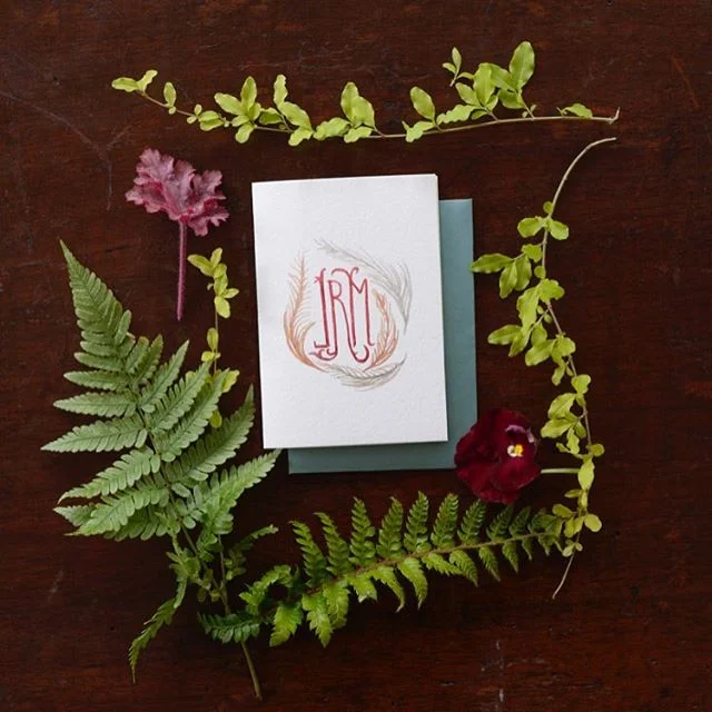 The Joni with Jungle Pomegranate font... link in bio for more bespoke stationary on our website