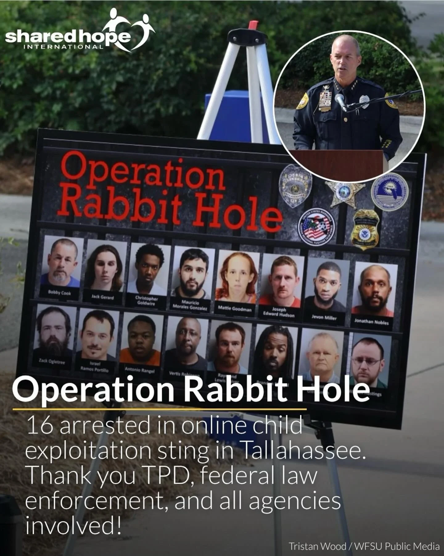 Last week, 16 individuals were arrested in Tallahassee as part of &ldquo;Operation Rabbit Hole,&rdquo; an undercover sting targeting those who exploit children online. This powerful operation was led by TPD and supported by federal and local agencies