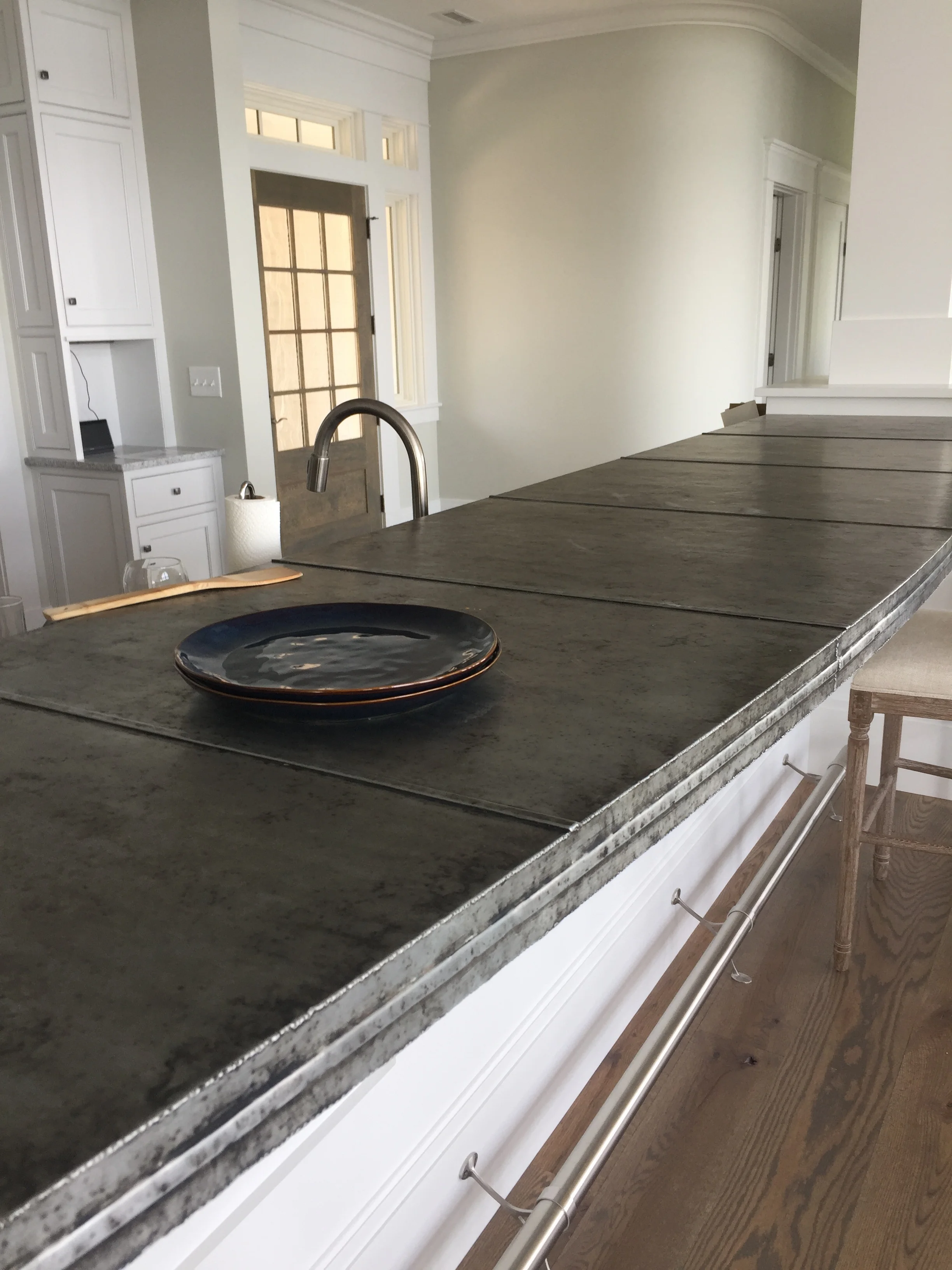 Kennebunkport Aged Zinc Countertop — Tunnelwerks