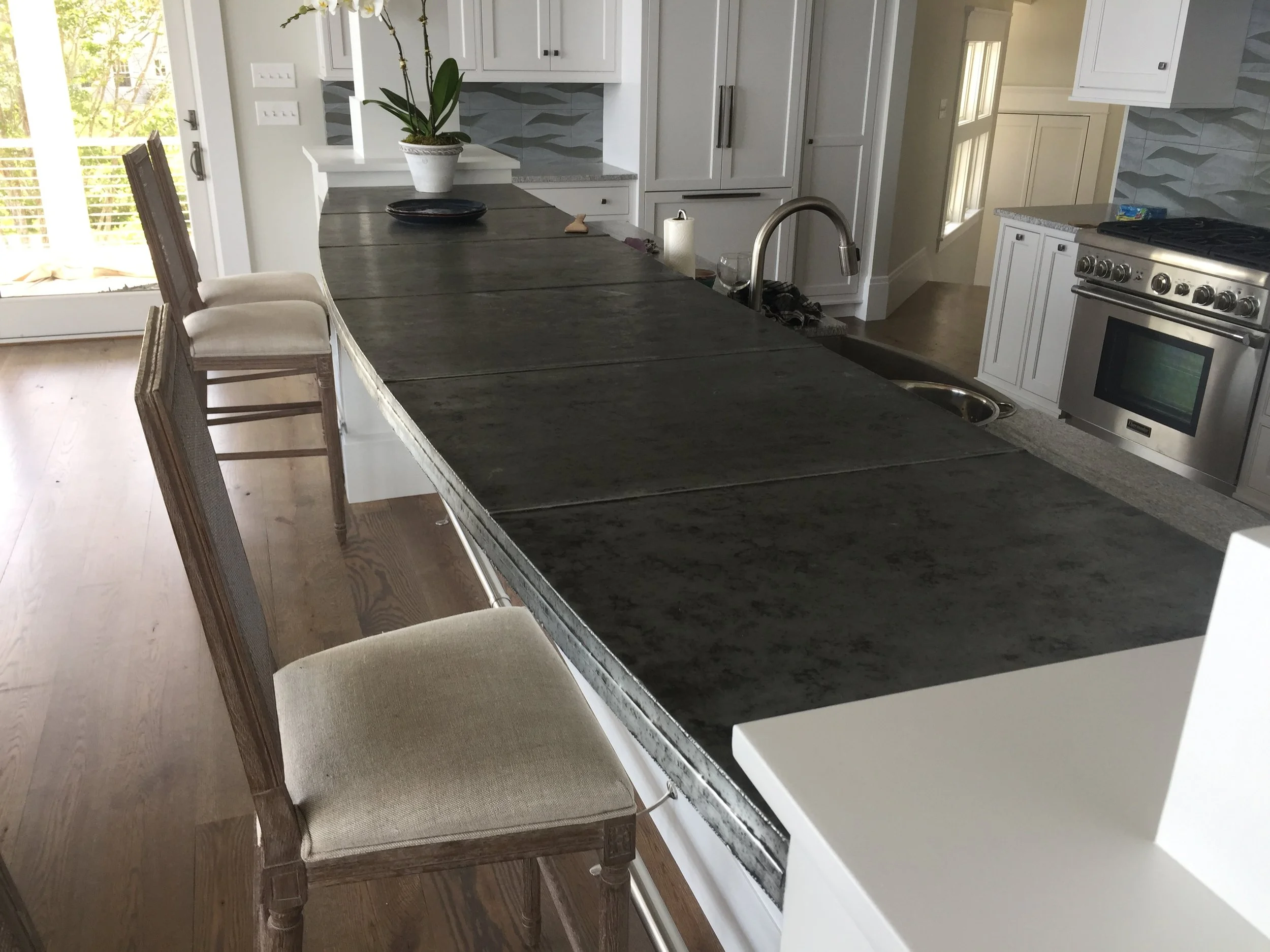 Kennebunkport Aged Zinc Countertop