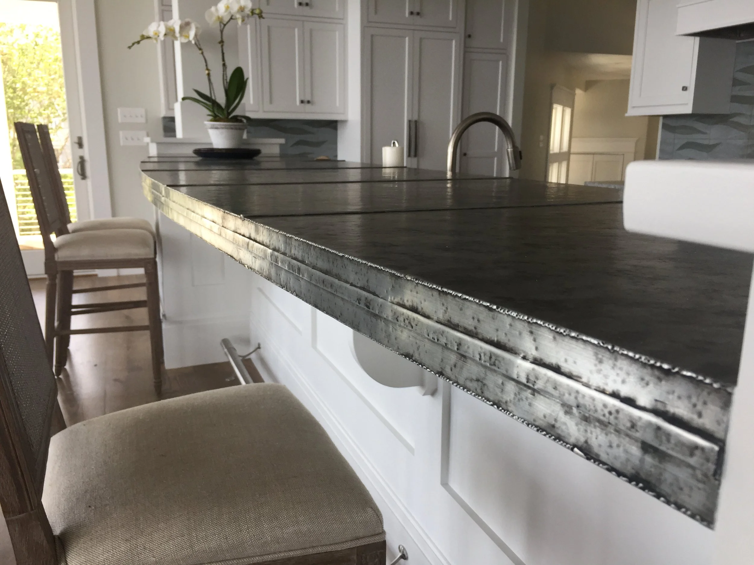 Kennebunkport Aged Zinc Countertop — Tunnelwerks