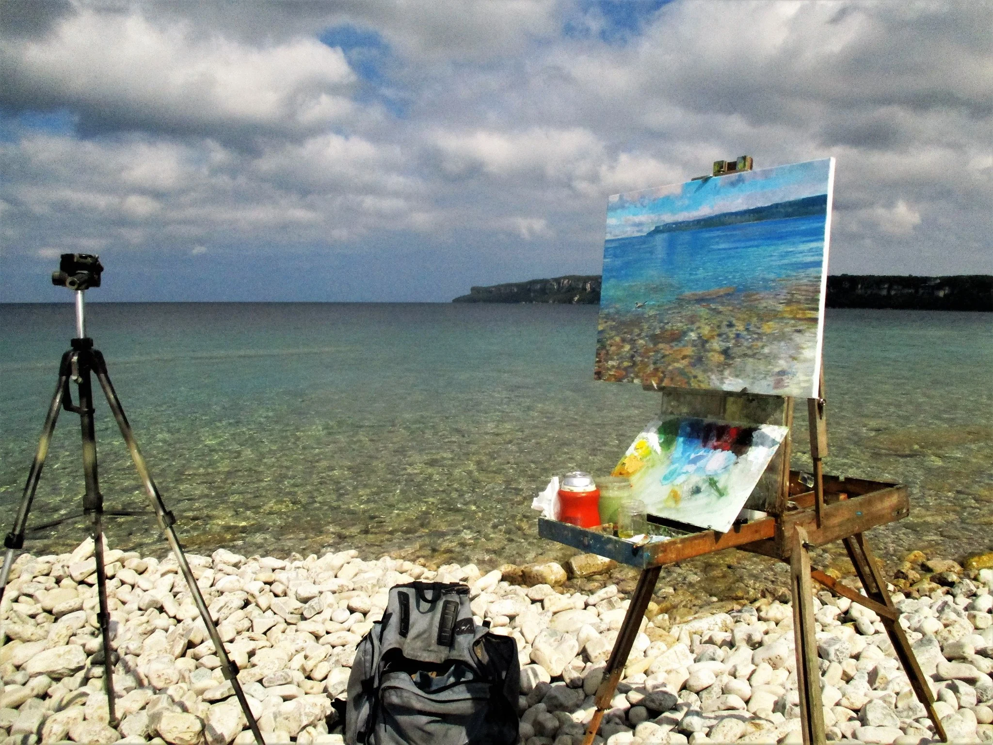 Chris Morton at work in his studio.