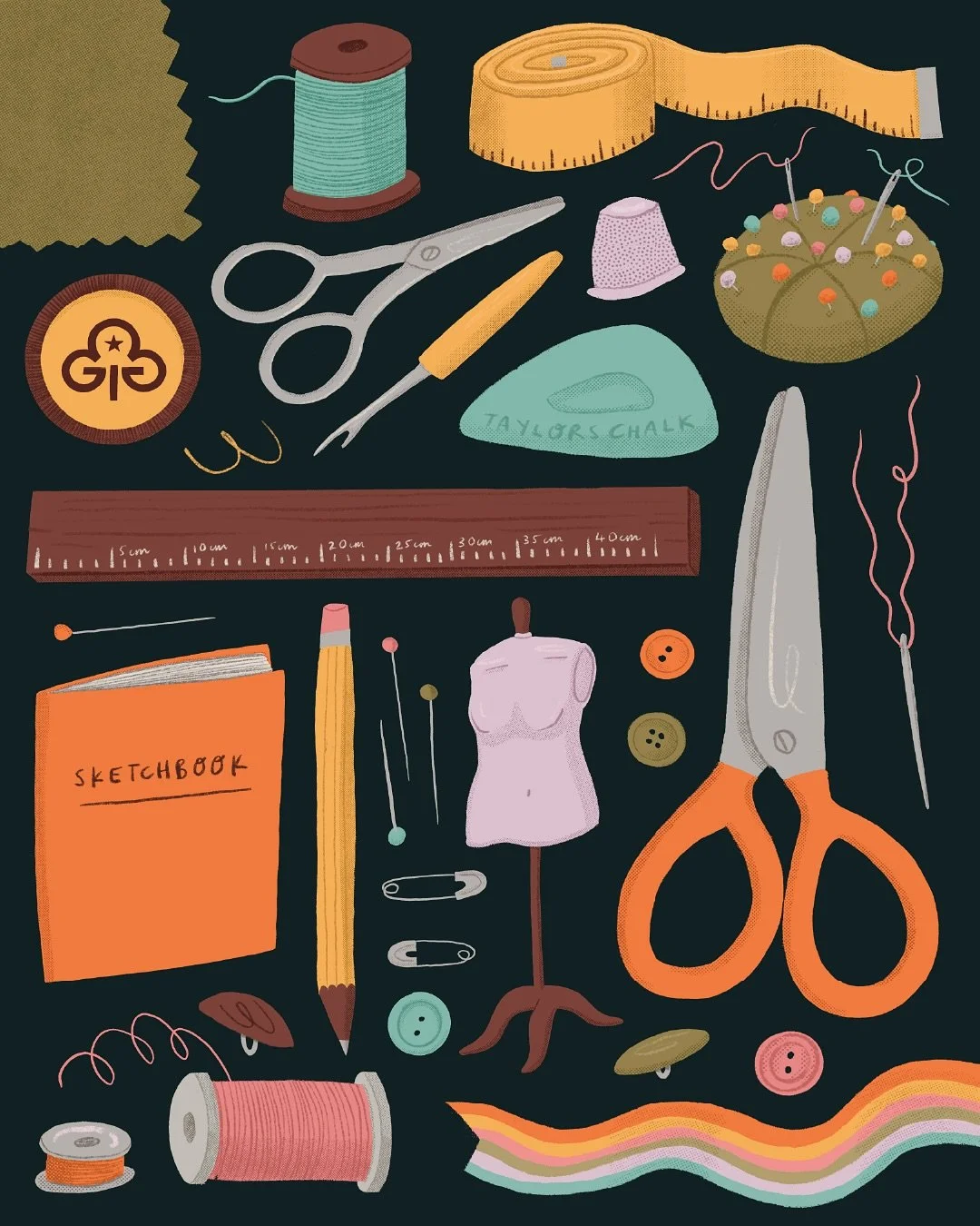 New work for the Summer issue of the @girlguiding magazine 🪡
