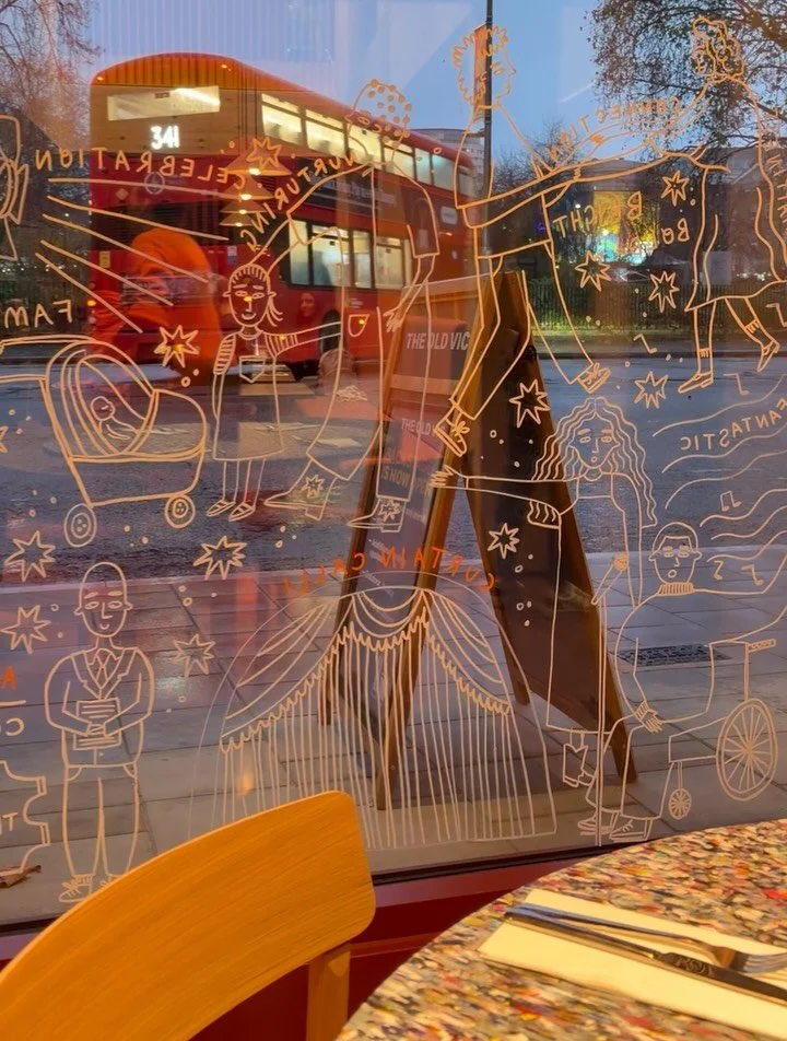 Had the most amazing day illustrating the windows of the beautiful Backstage Building at The Old Vic Theatre for their open day!

It&rsquo;s the brand-new in-house home for their education and community programmes, offering something for all ages, th