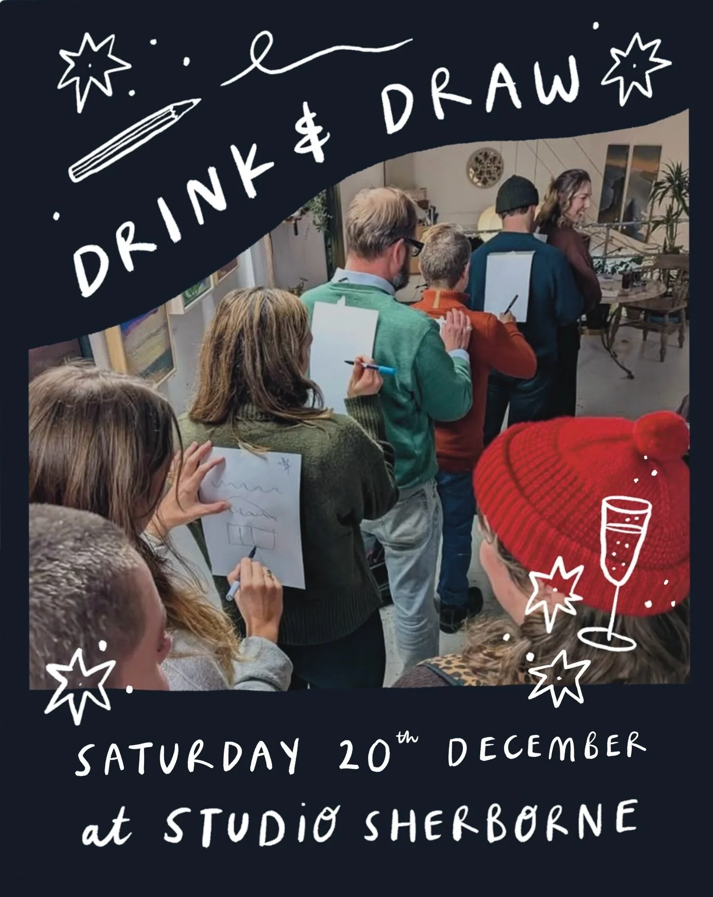 We&rsquo;re back! Join us for another Festive Drink and Draw at Studio Sherborne! A fun and informal session hosted by me and @beckylouillustrates

Saturday 20th December, 7-8.30pm
at @studiosherborne

Beginner Friendly! No previous experience requir
