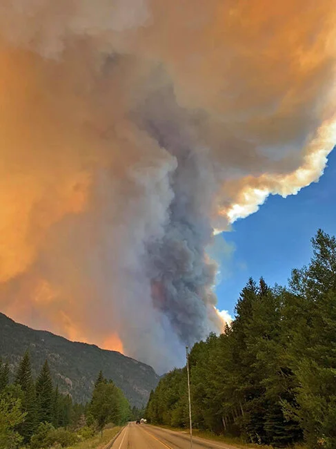  Pillars of smoke from the East Troublesome fire were visible for miles around 