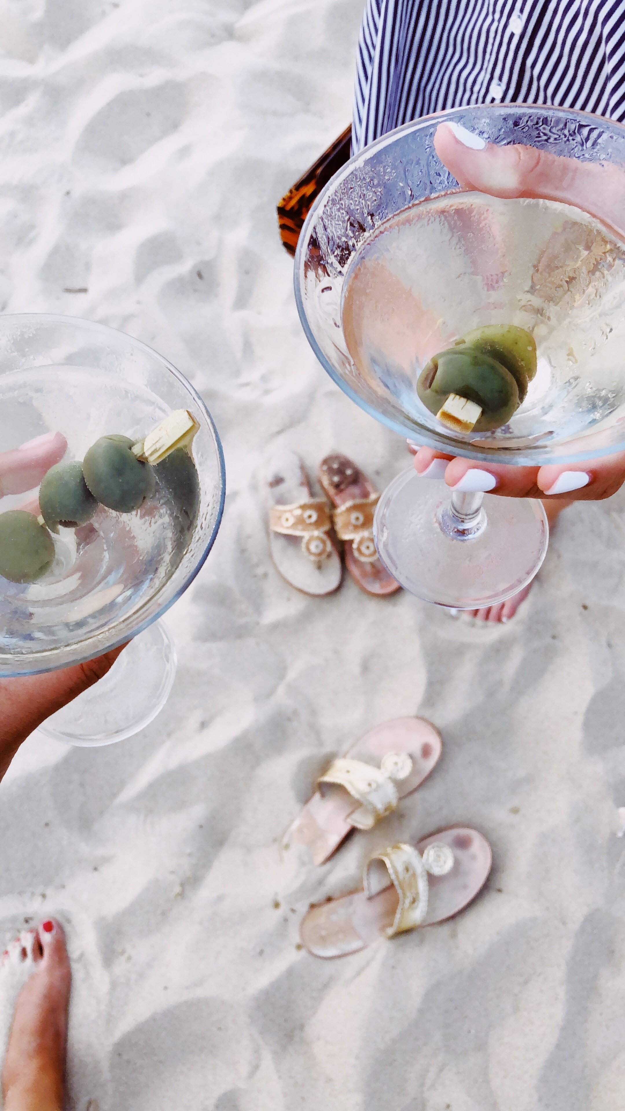 Dirty Martinis on the Beach at Galley.
