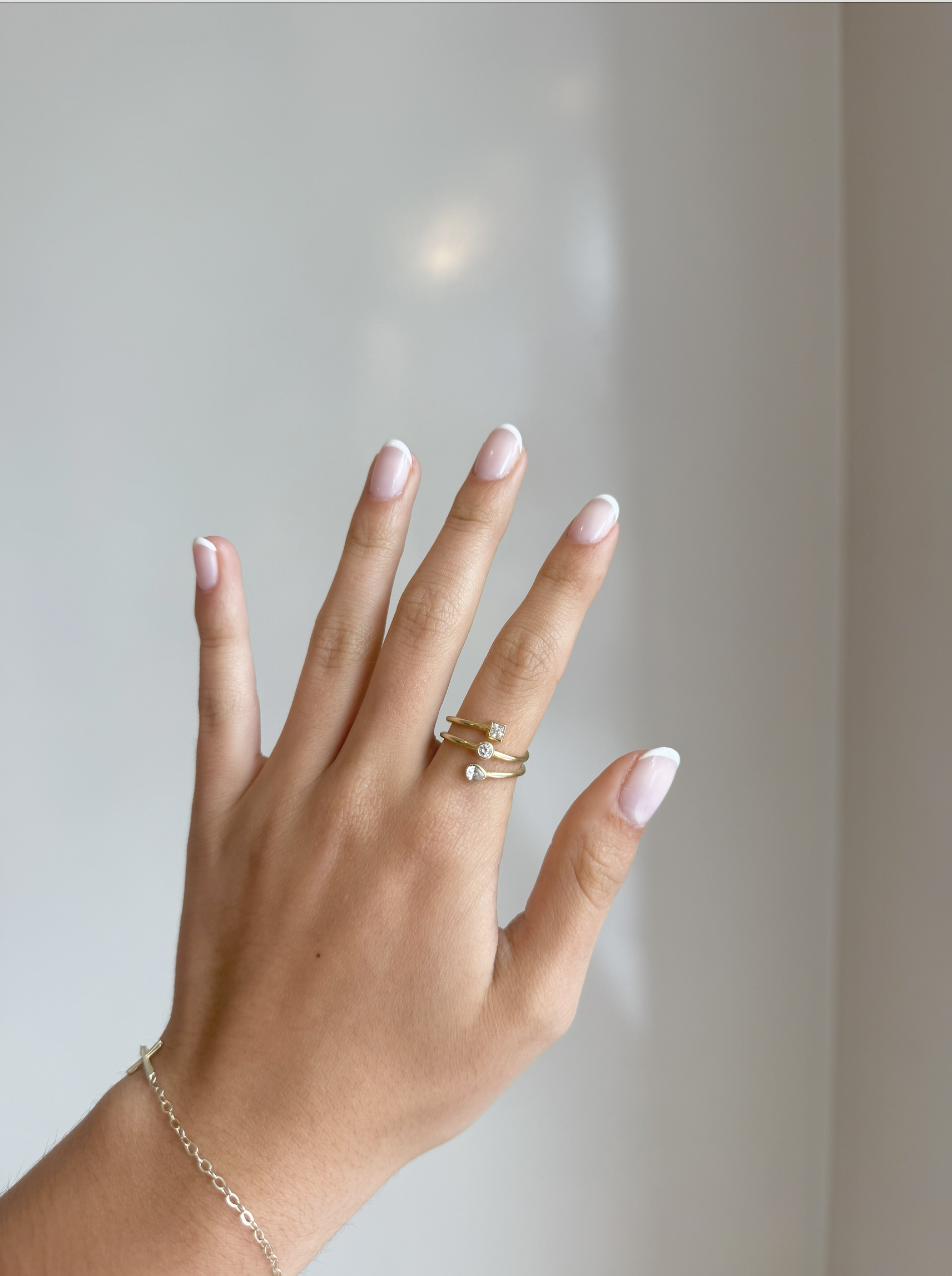 Gold Tri-Stone Ring